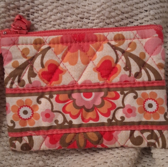 3 Vera Bradley Coin Purses In Pattern Paisley In Paradise,Folkloric And Pinwheel - Picture 3 of 8